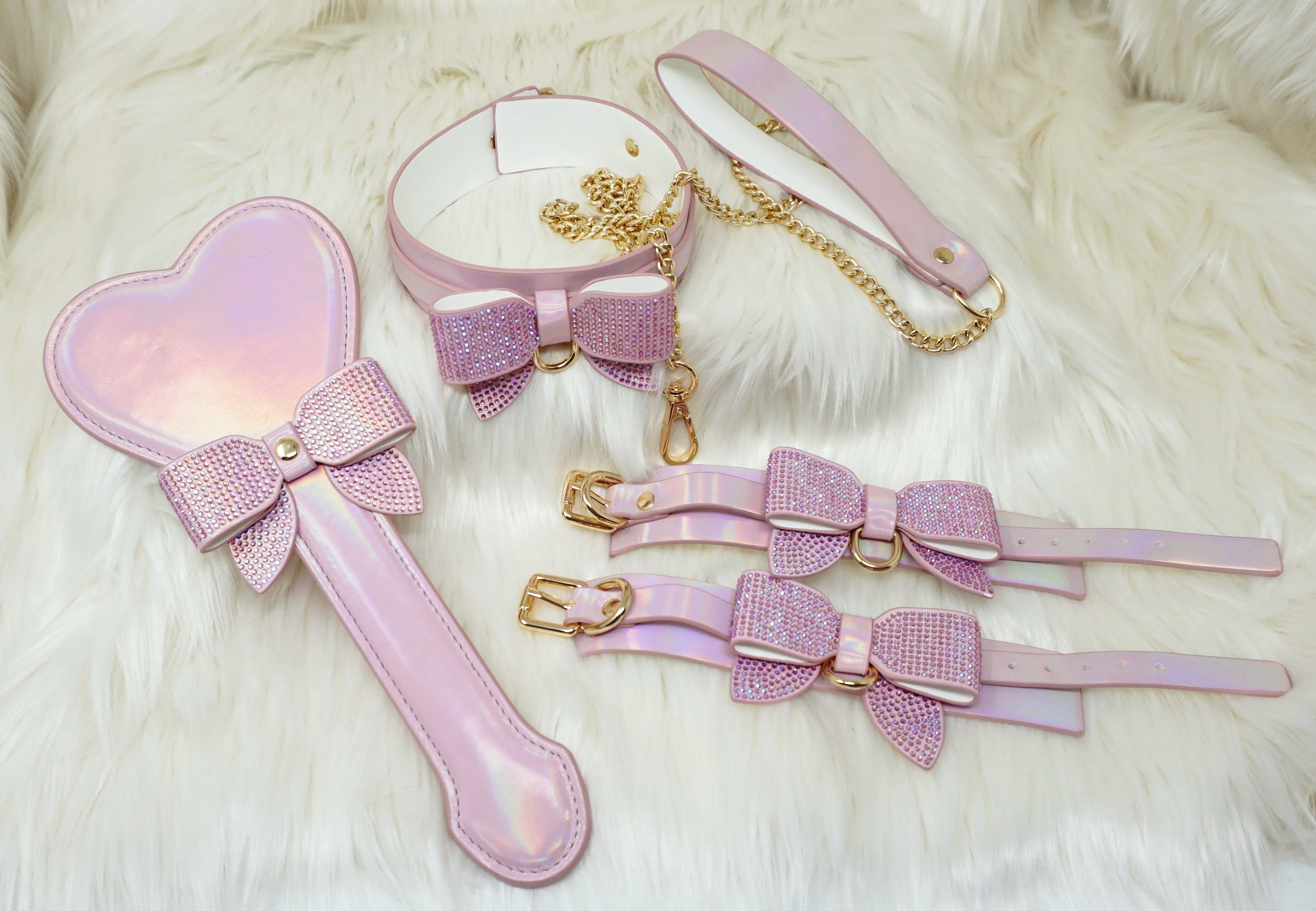 Kawaii Pink Cat Soft BDSM Lover Bondage Gears Accessories 6 PCS Set