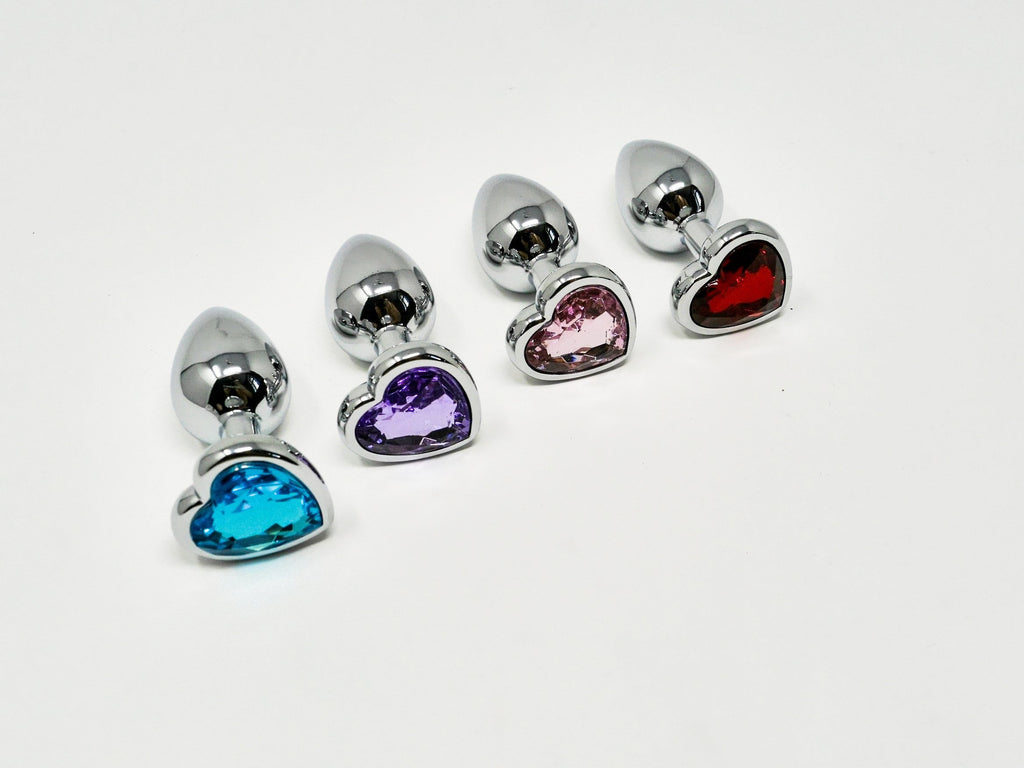 Cute Diamond Heart Butt Plugs Kawaii - Pink, Red, Blue, Purple Colour Kittens & Kink Cute Diamond Heart Butt Plugs Kawaii - Pink, Red, Blue, Purple Colour Kittens & Kink