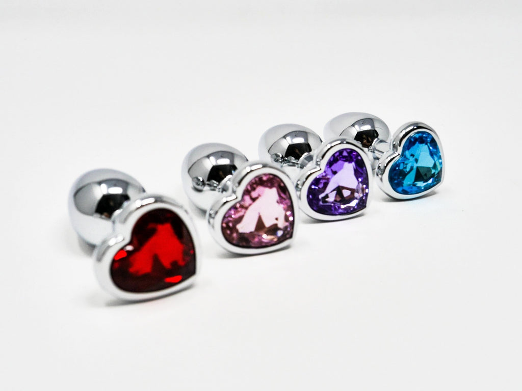 Cute Diamond Heart Butt Plugs Kawaii - Pink, Red, Blue, Purple Colour Kittens & Kink Cute Diamond Heart Butt Plugs Kawaii - Pink, Red, Blue, Purple Colour Kittens & Kink