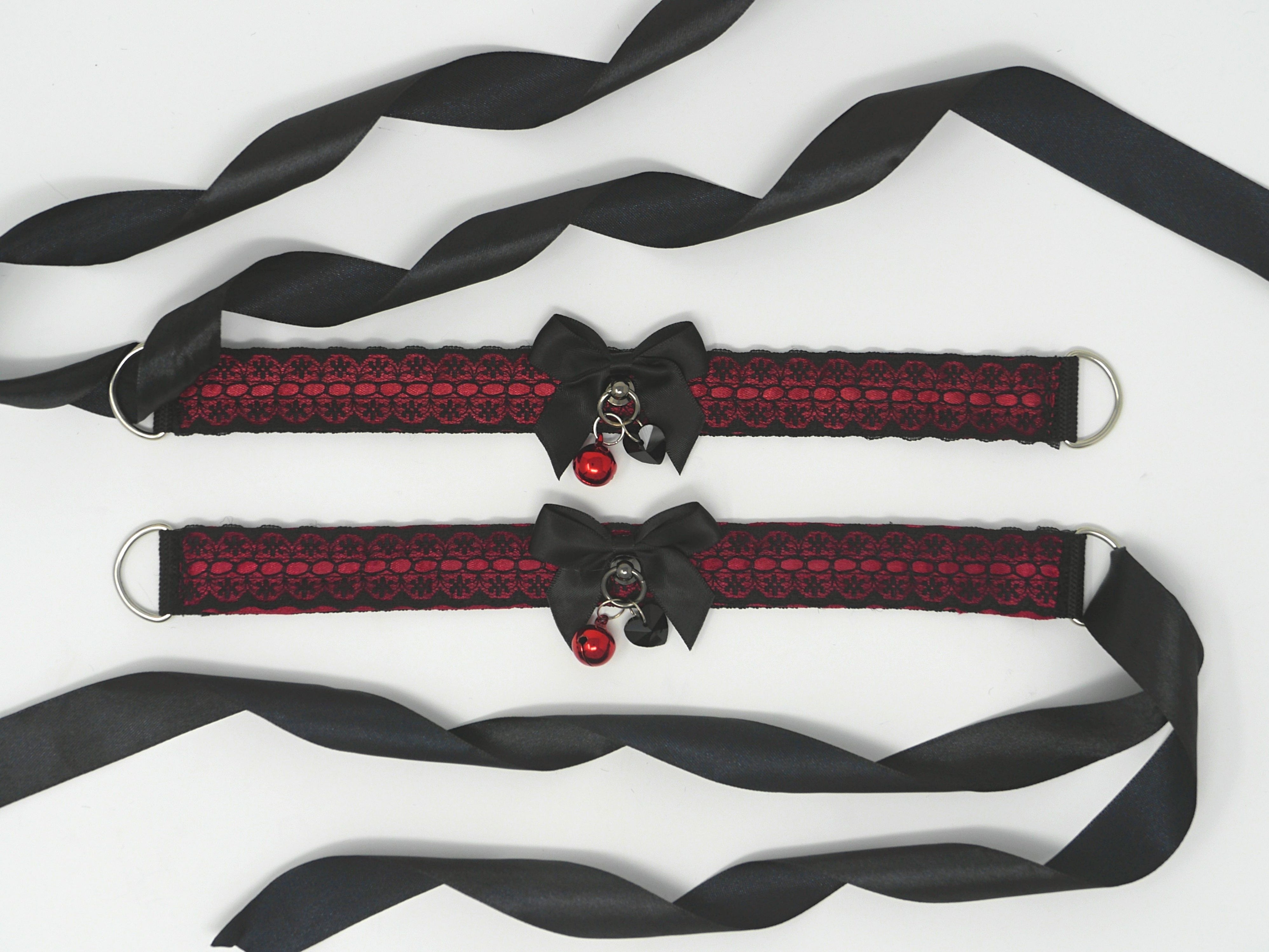 Red Lace BDSM Collar– Kittens & Kink